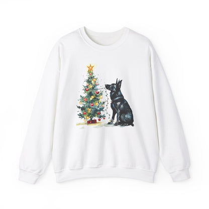 Black GSD Christmas Lights Sweater