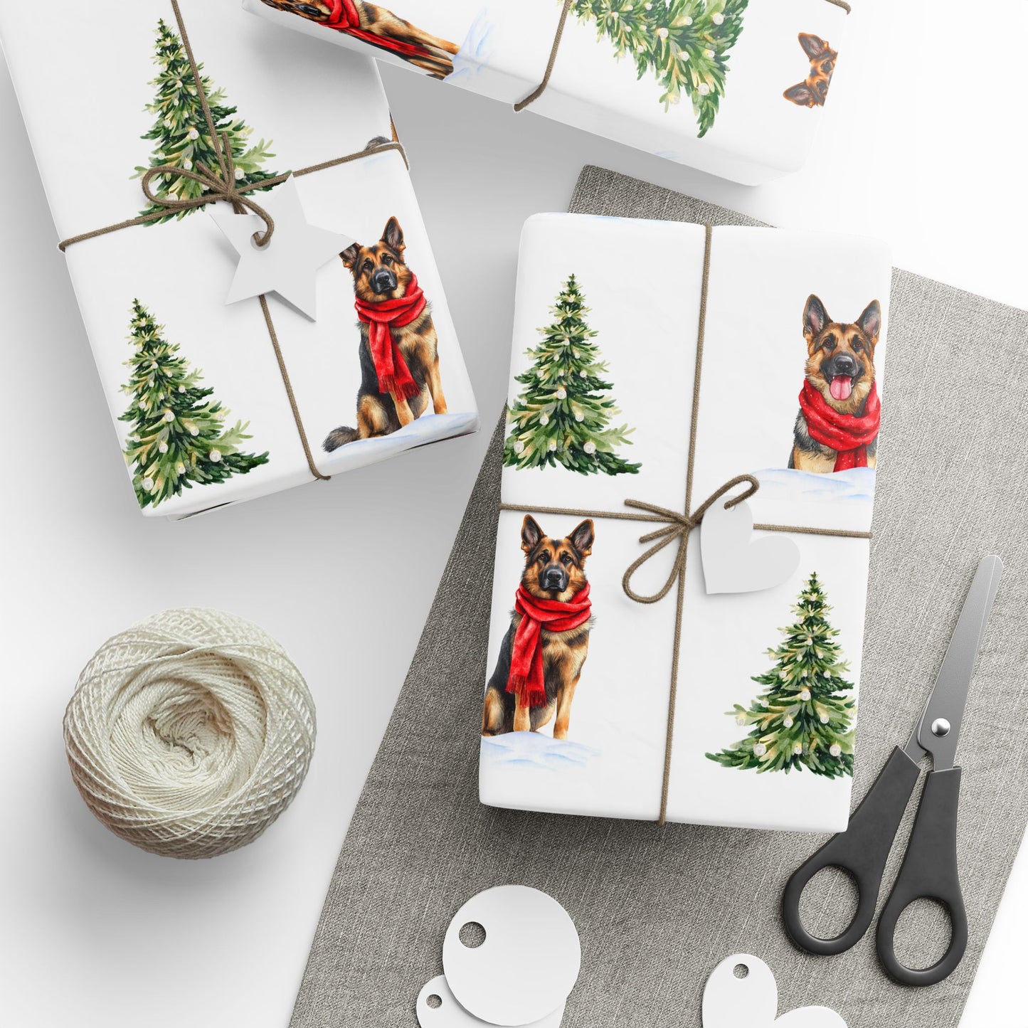 German Shepherd Festive Wrapping Paper