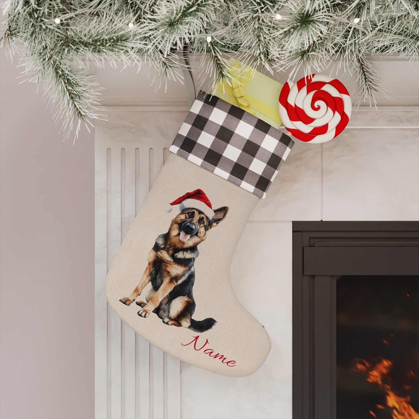 Custom German Shepherd Stocking