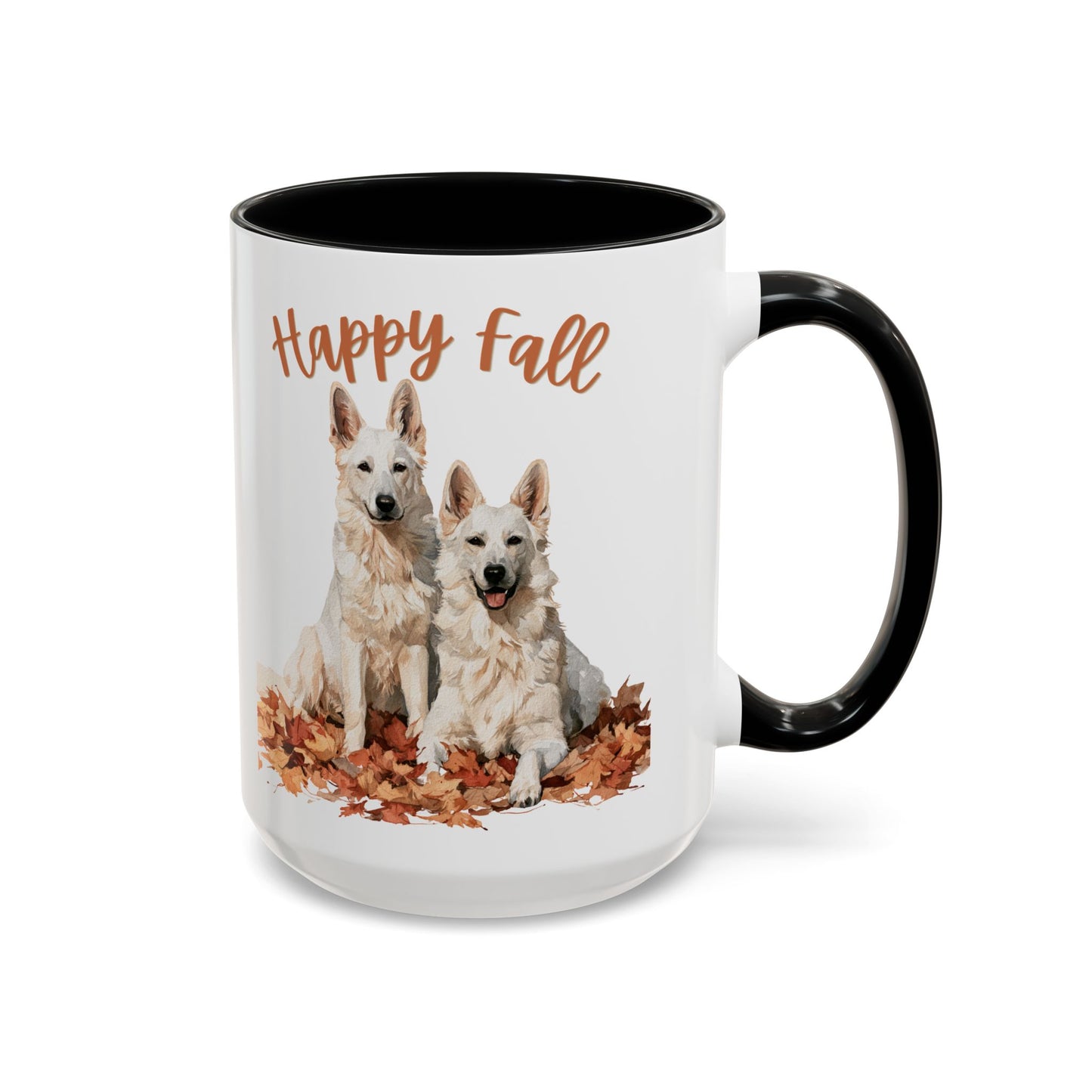 Happy Fall White German Shepherd Mug