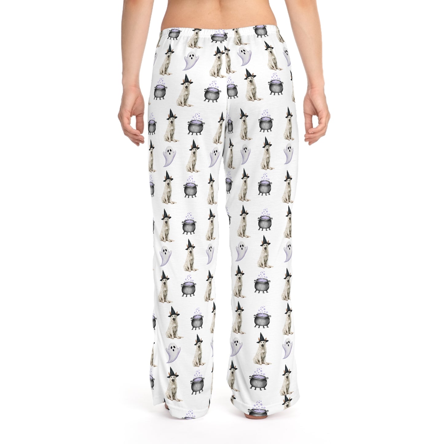 Shepherds & Spells White GSD Pajama Pants