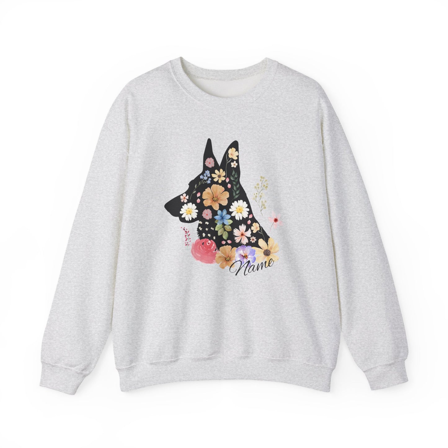 NEW Custom Floral German Shepherd Sweatshirt