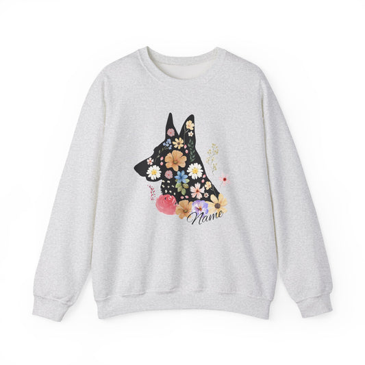 NEW Custom Floral German Shepherd Sweatshirt