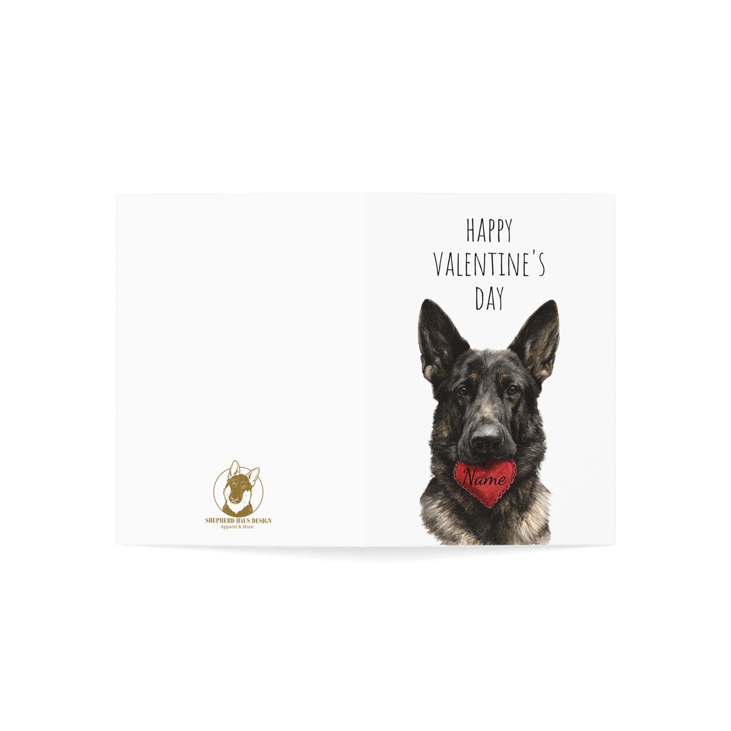 DDR German Shepherd Custom Valentine's Card