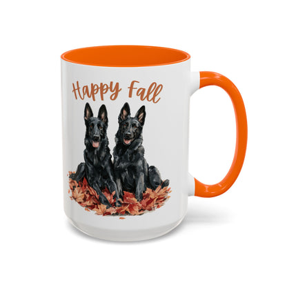 Happy Fall Black German Shepherd Mug