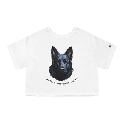 German Shepherd Mama Black GSD Crop Top