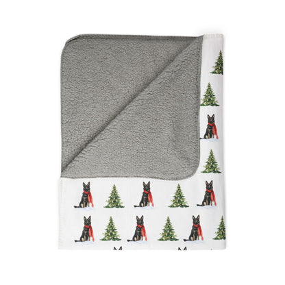 Sable German Shepherd Christmas Blanket