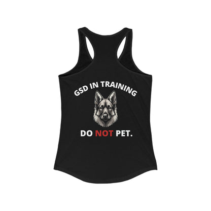 Women's Black German Shepherd Dog  Tank top for training