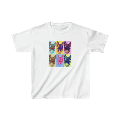 German Shepherd Dog Kid's white T-Shirt colorful