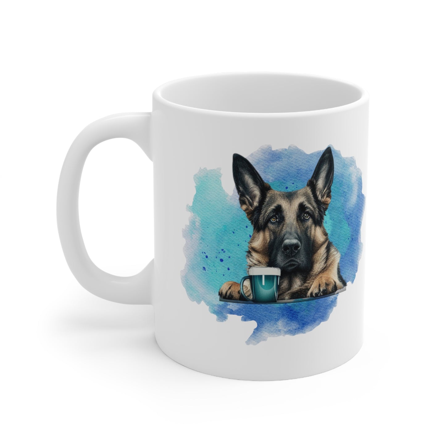 German Shepherd Dog 11oz Mug -Watercolor -