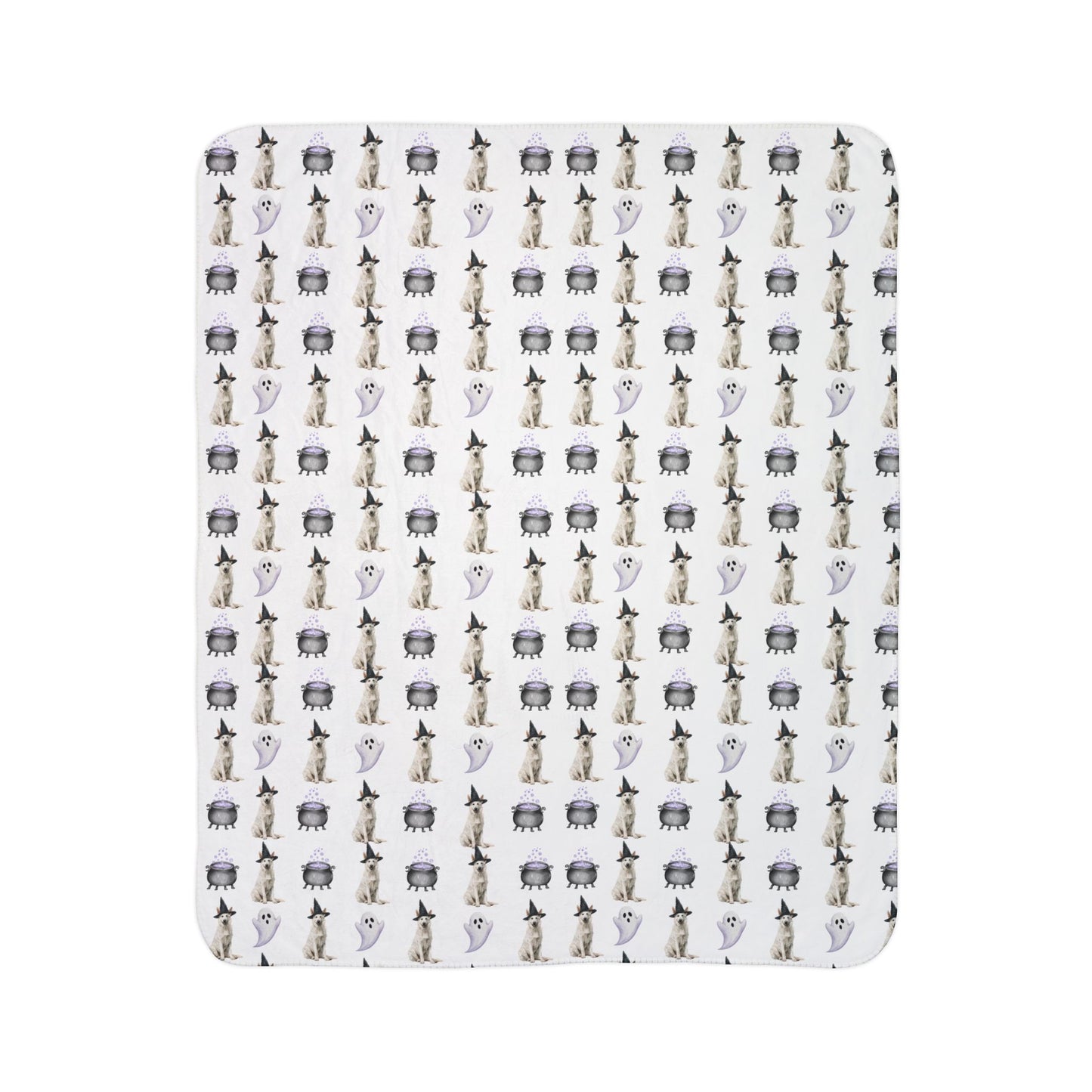 Shepherds & Spells White GSD Blanket
