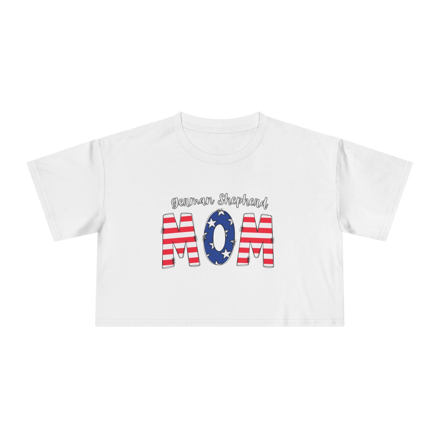 American German Shepherd MOM Crop Top