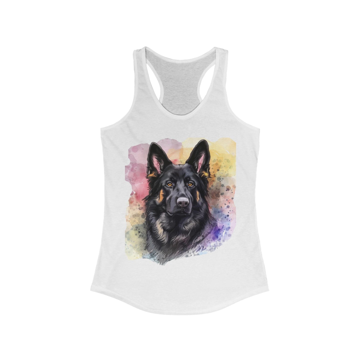 Long coat GSD Watercolor Tank top