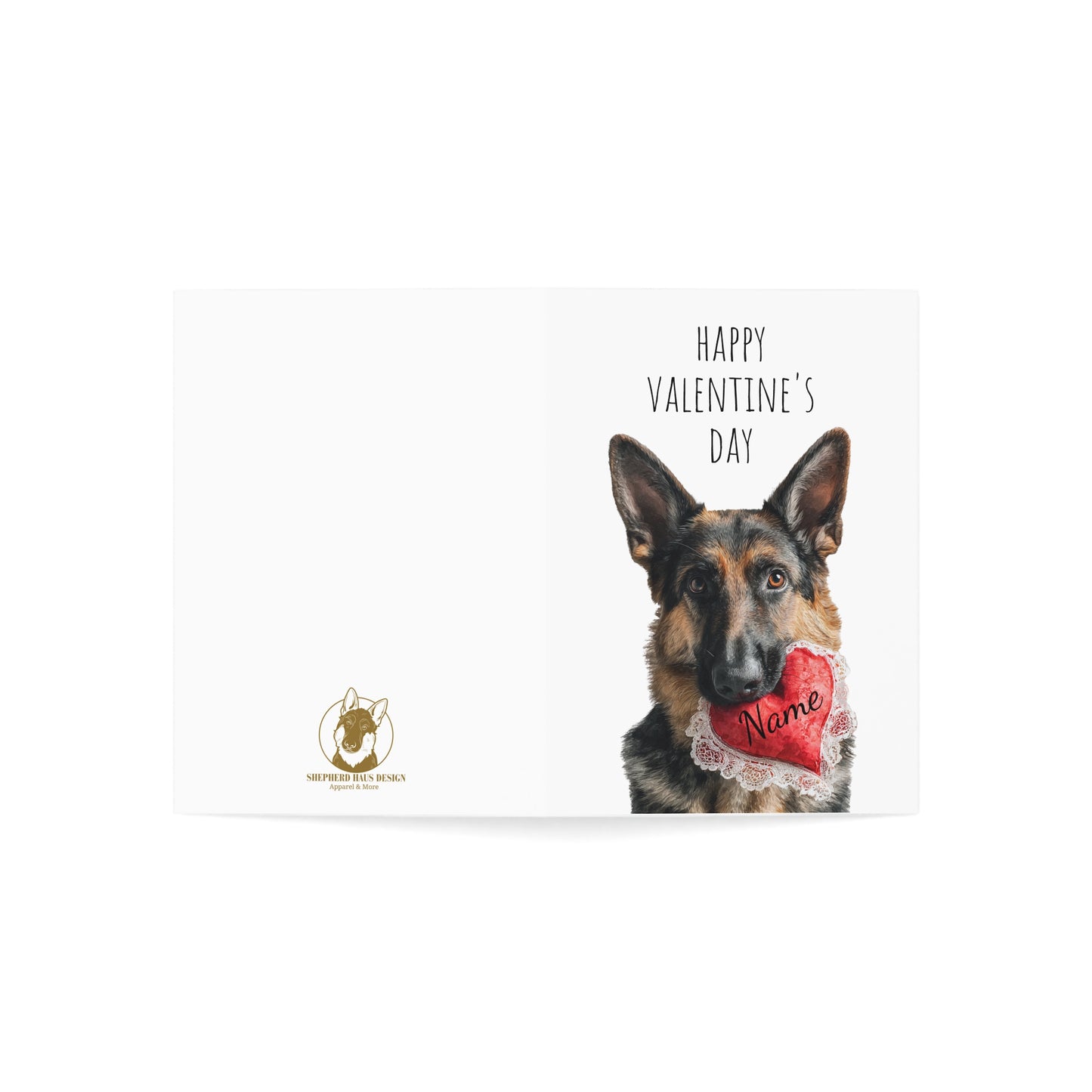 German Shepherd Custom Valentine's Card