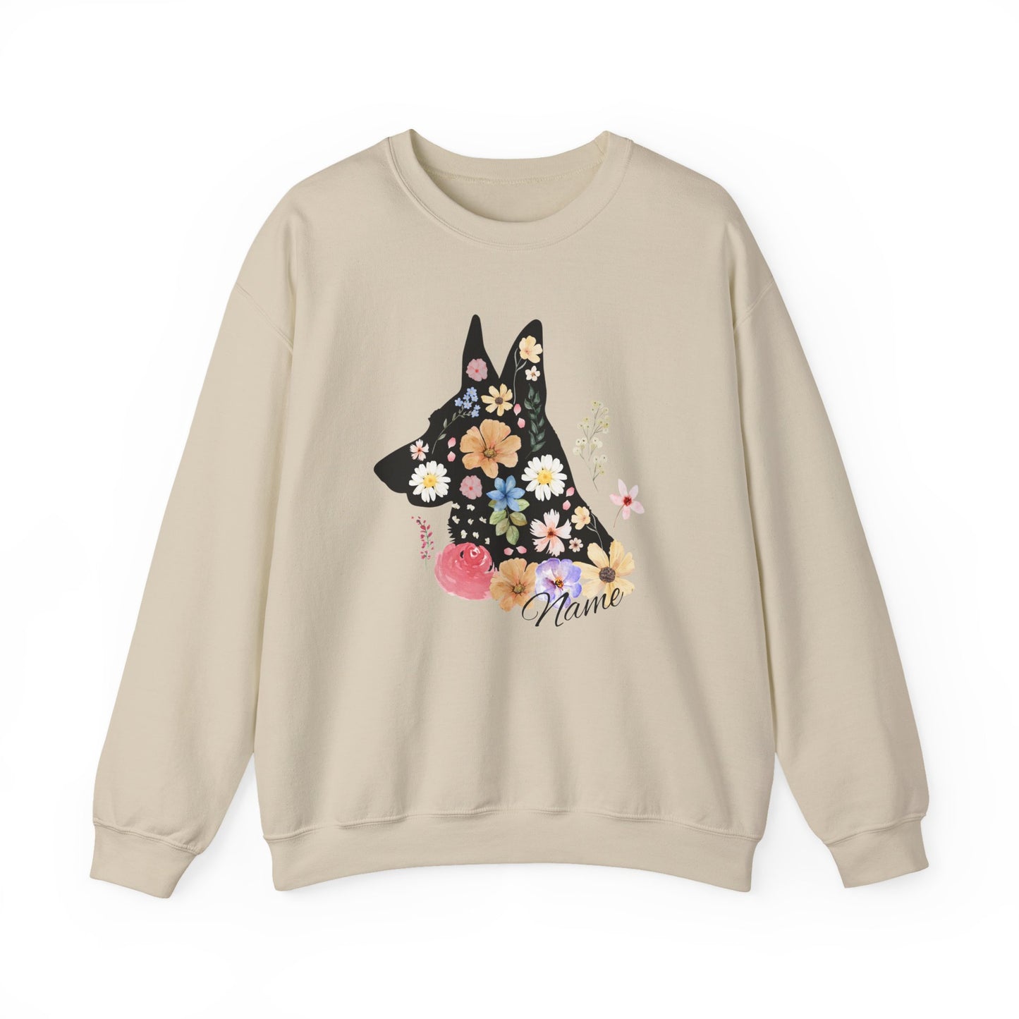 NEW Custom Floral German Shepherd Sweatshirt