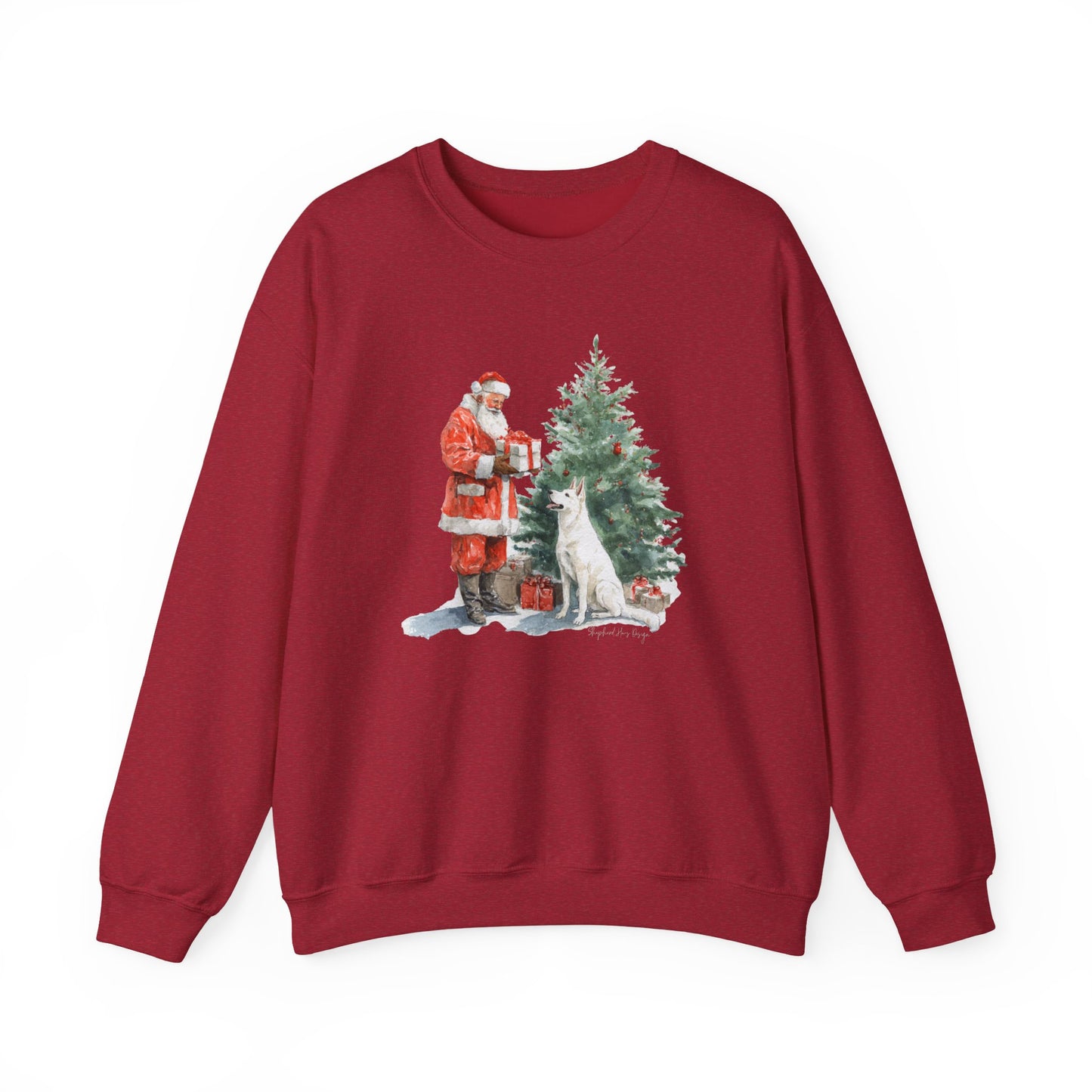Shepherd & Santa White GSD Sweatshirt
