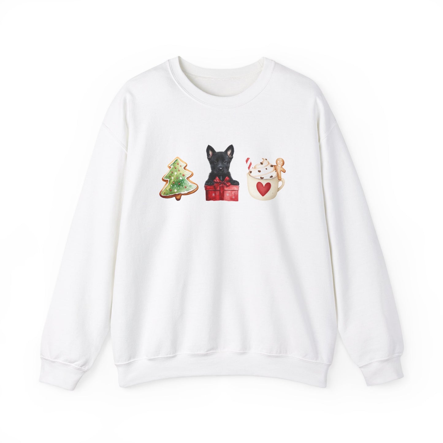 Christmas Pup Black GSD Sweater