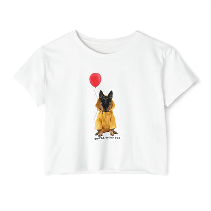 You'll Woof Too German Shepherd Halloween Crop Top