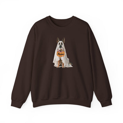 Personalized Ghost Shepherd Halloween Sweatshirt
