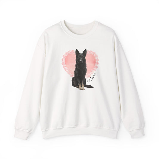 Personalized Bi-Color Shepherd Lace Heart Sweatshirt