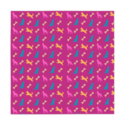 German Shepherd Pink Tablecloth