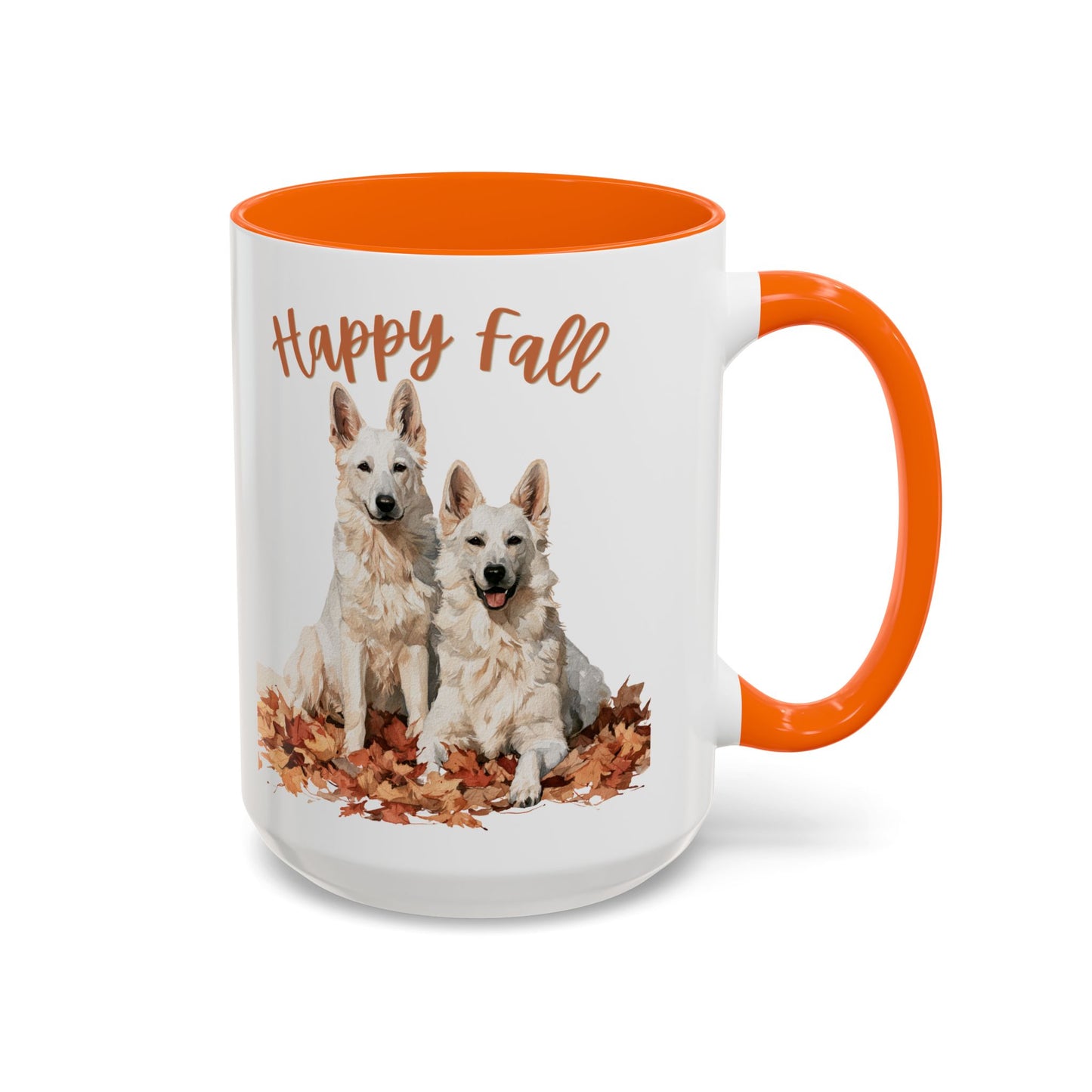 Happy Fall White German Shepherd Mug