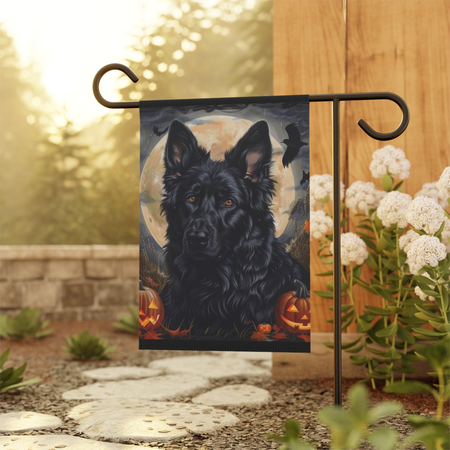 Black GSD Halloween Banner