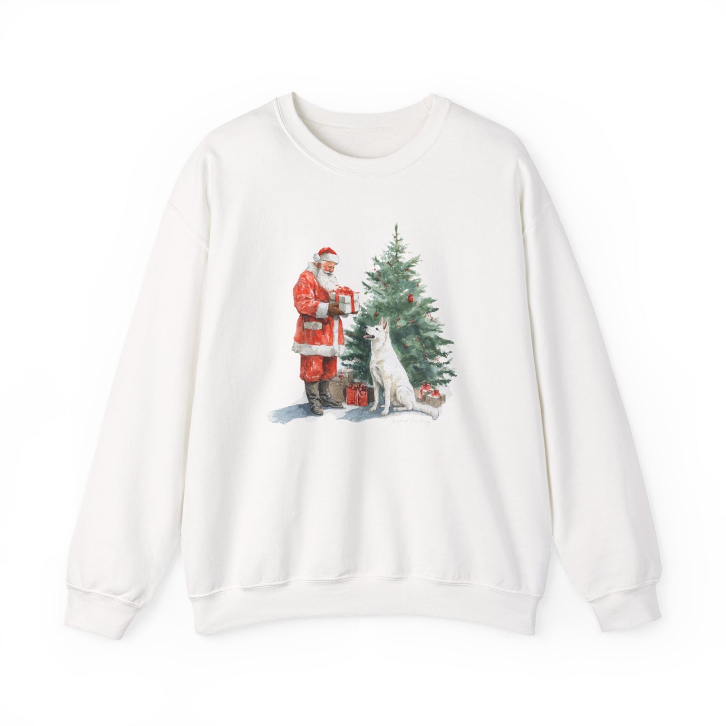 Shepherd & Santa White GSD Sweatshirt