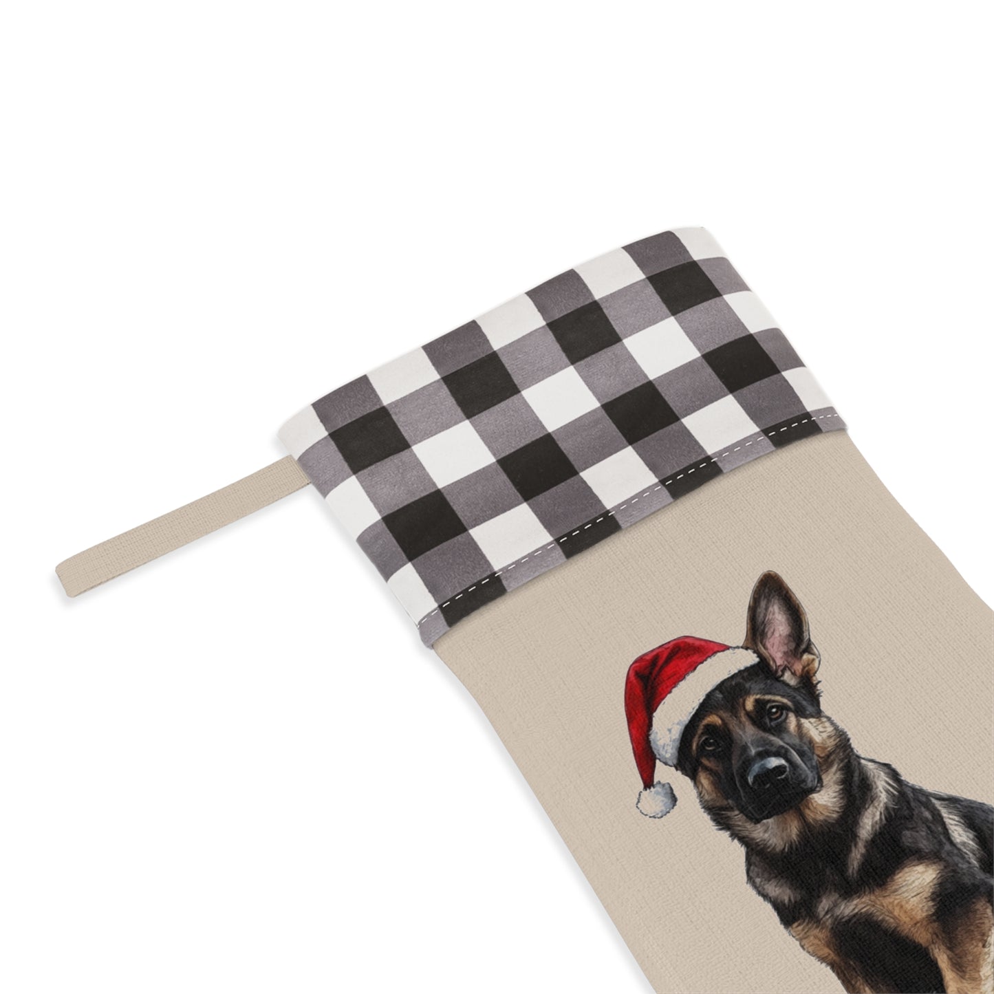 Custom Sable German Shepherd Stocking