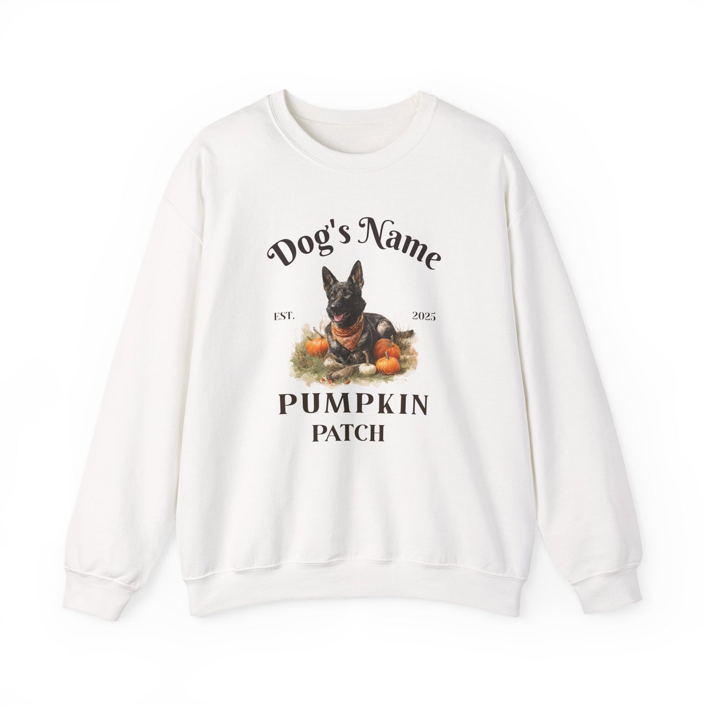 Custom Sable German Shepherd Pumpkin Patch Sweatshirt