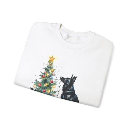 Black GSD Christmas Lights Sweater