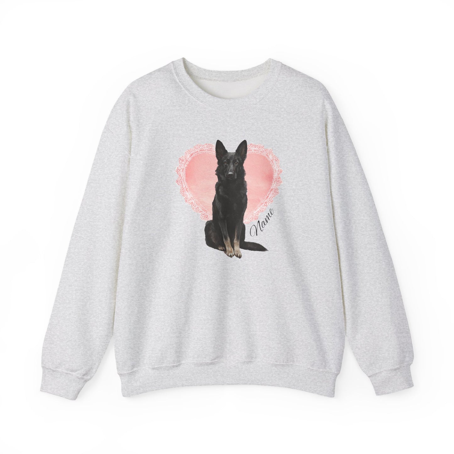 Personalized Bi-Color Shepherd Lace Heart Sweatshirt