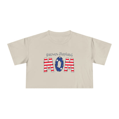 American German Shepherd MOM Crop Top