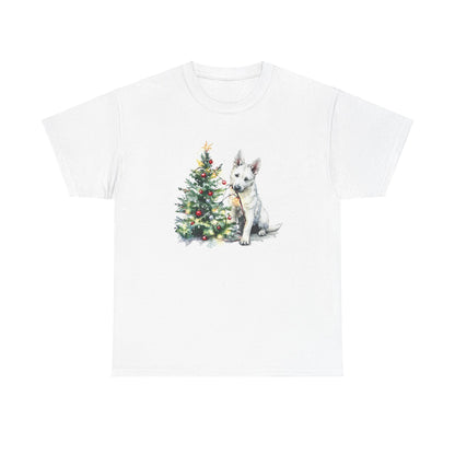 White GSD Christmas Lights T-Shirt