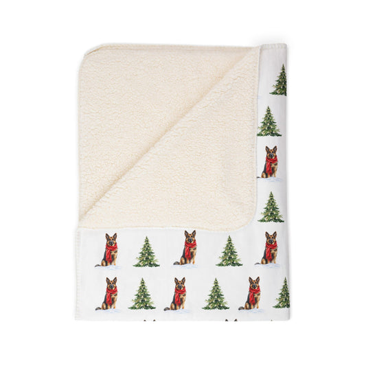 German Shepherd Christmas Blanket