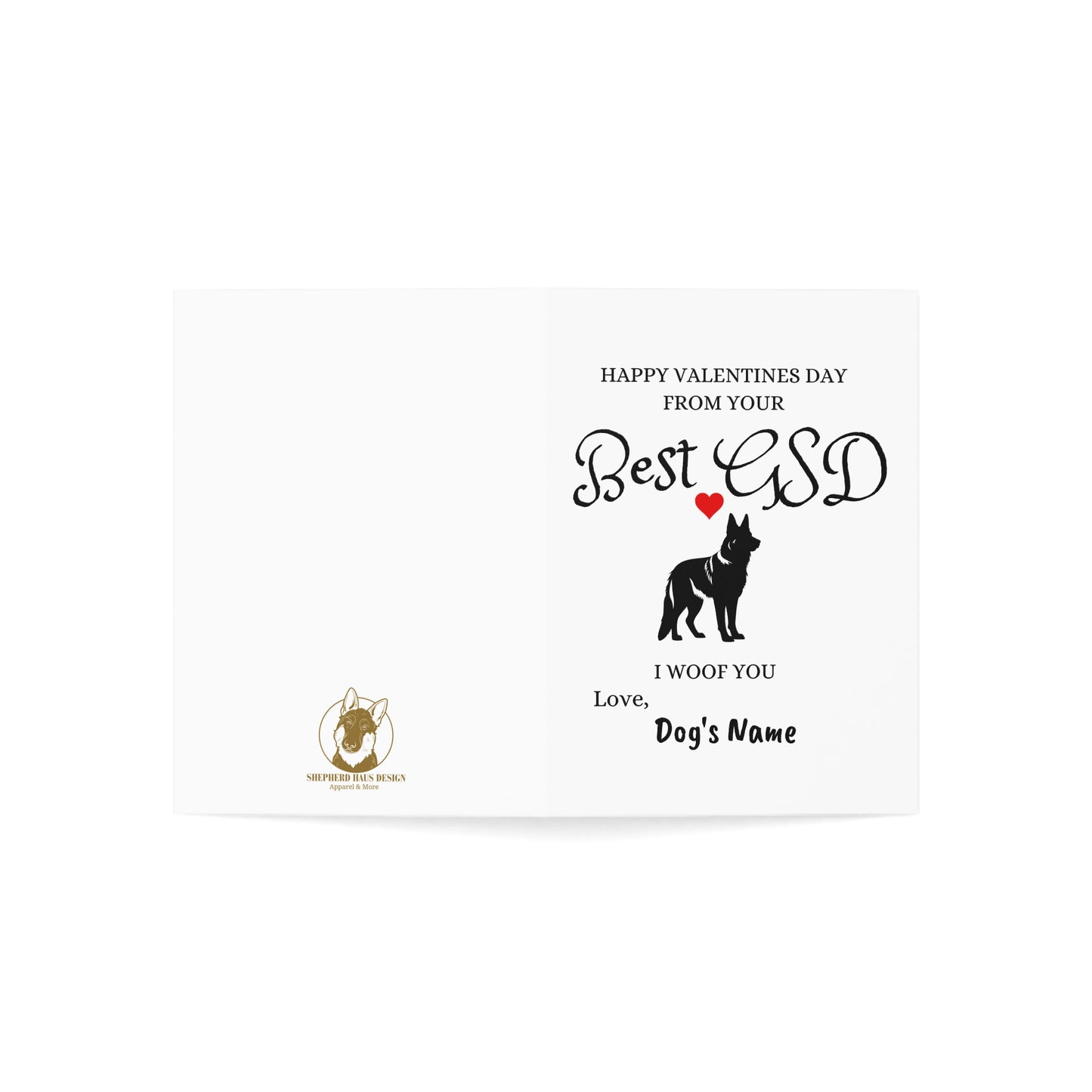 Custom GSD Valentines Day Card