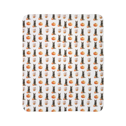 Pumpkin Spice Sable GSD Blanket