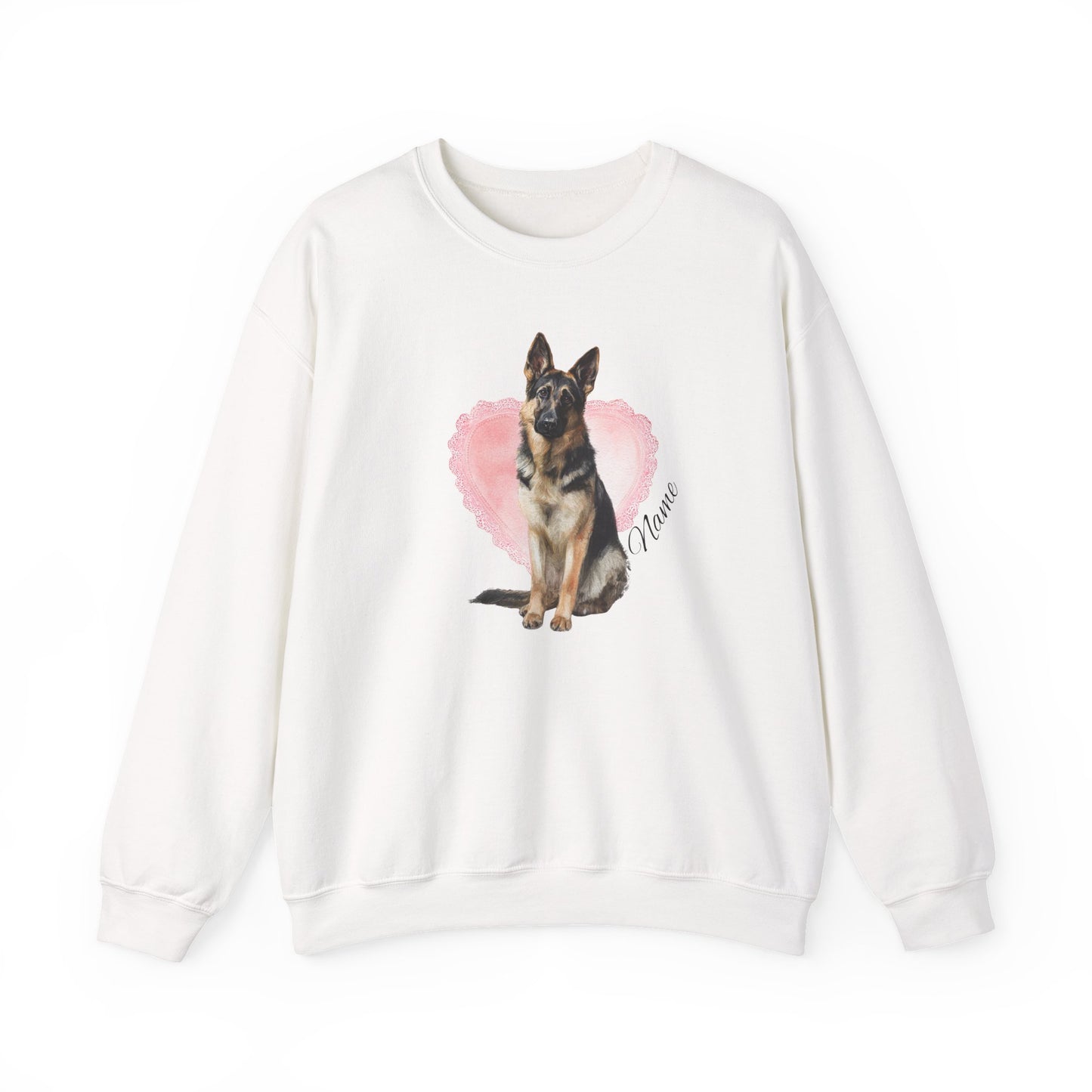 Personalized German Shepherd Lace Heart Sweatshirt