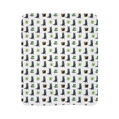 St. Patrick's Black GSD Blanket