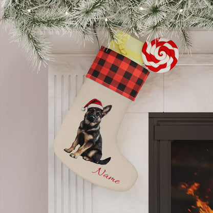 Custom Sable German Shepherd Stocking