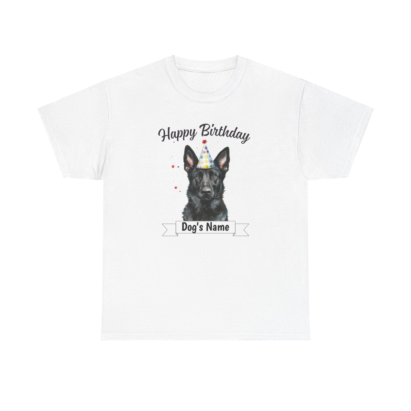 Custom Birthday Black German Shepherd T-Shirt