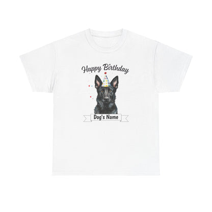 Custom Birthday Black German Shepherd T-Shirt