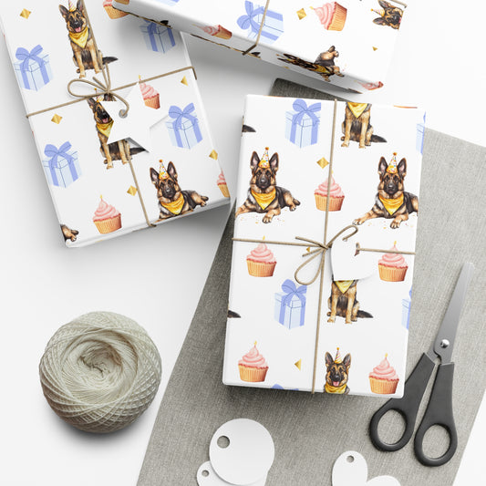 German Shepherd Birthday Paper