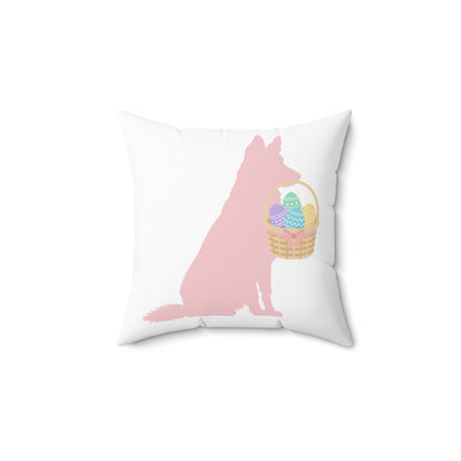 Pink Spring GSD Banner Pillow