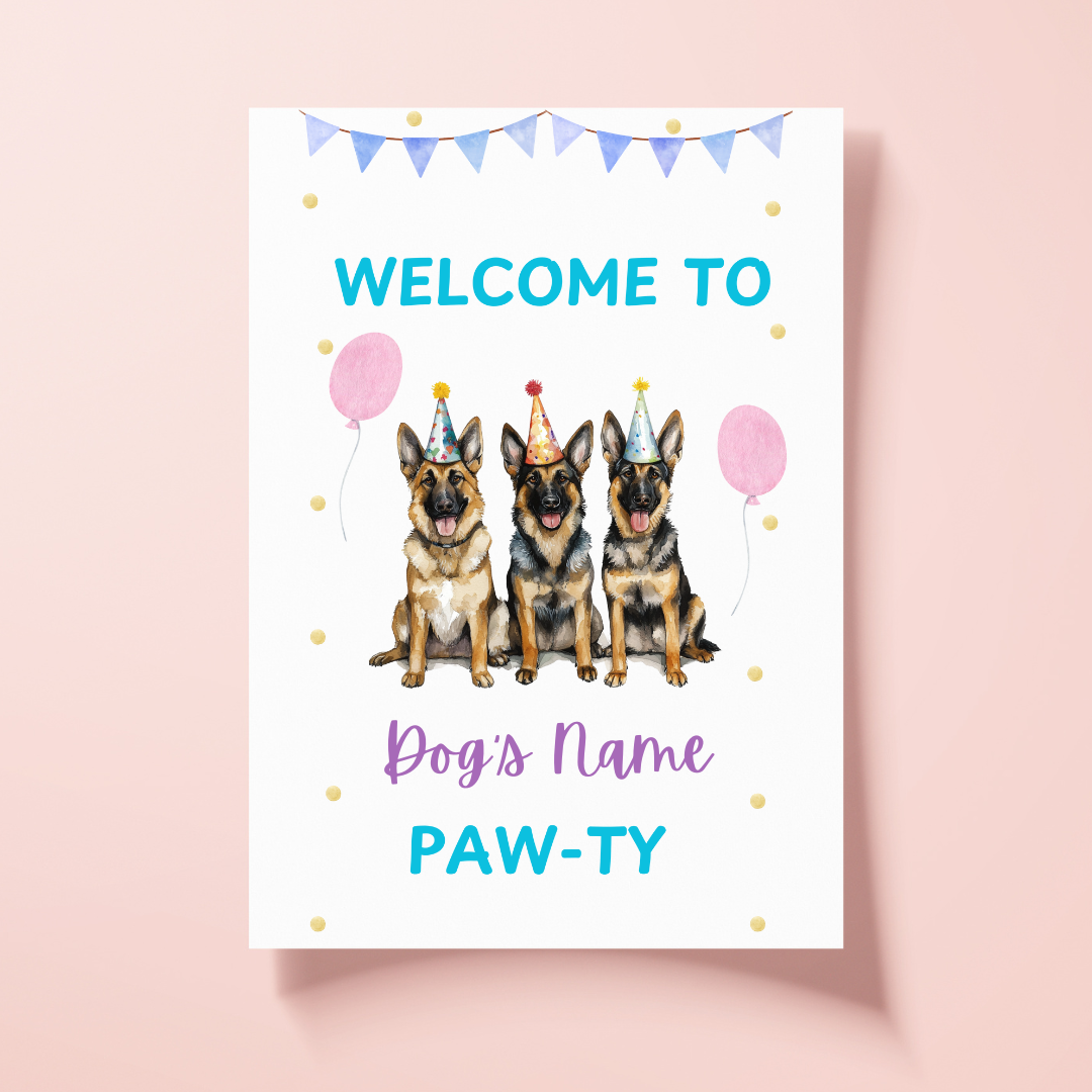 Personalized GSD Birthday Poster