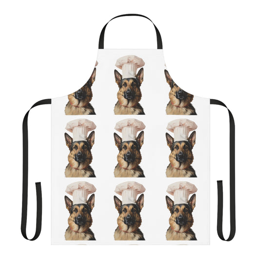 GERMAN SHEPHERD DOG CHEF APRON, GERMAN SHEPHRD KITCHEN ACCESSORIES AND GIFTS