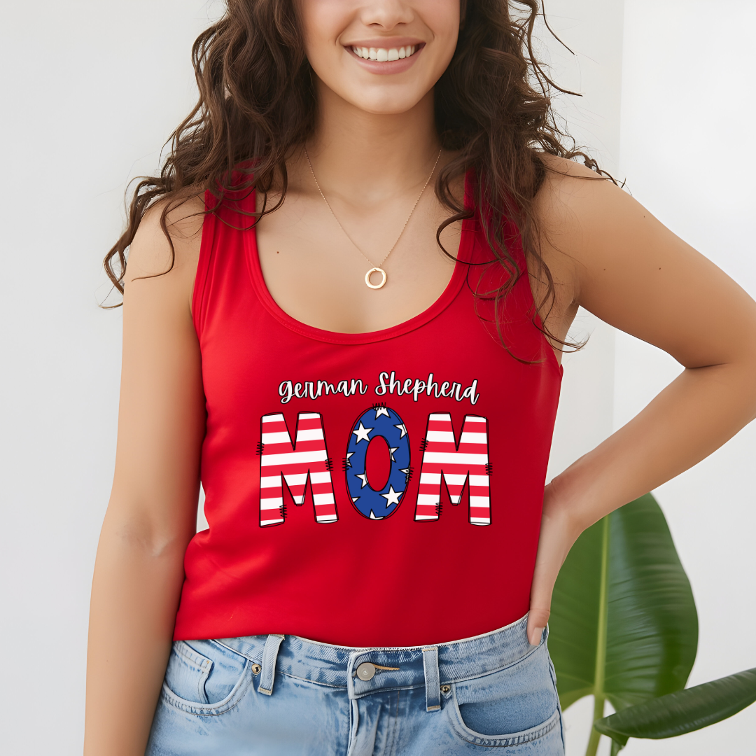 American German Shepherd MOM Tank Top
