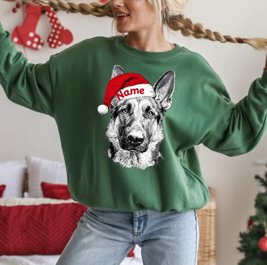 Christmas Hat GSD Custom Sweatshirt