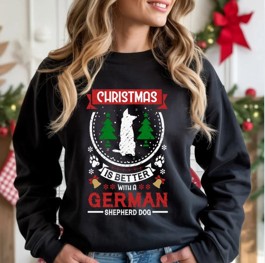 Christmas Is Better With a German Shepherd Sweater