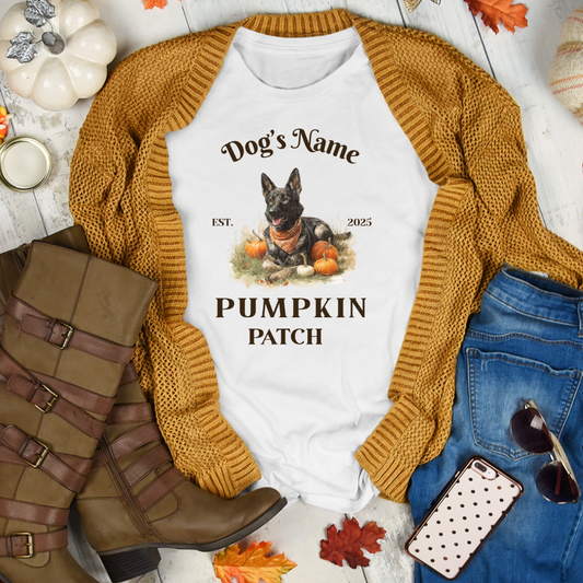 Custom Sable German Shepherd Pumpkin Patch Shirt